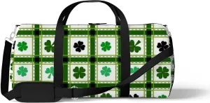 Sports Gym Bag for Women and Men Waterproof Pattern Saint Patricks Day Duffel Bag Lightweight Carryon Traveling Boarding Gripsack