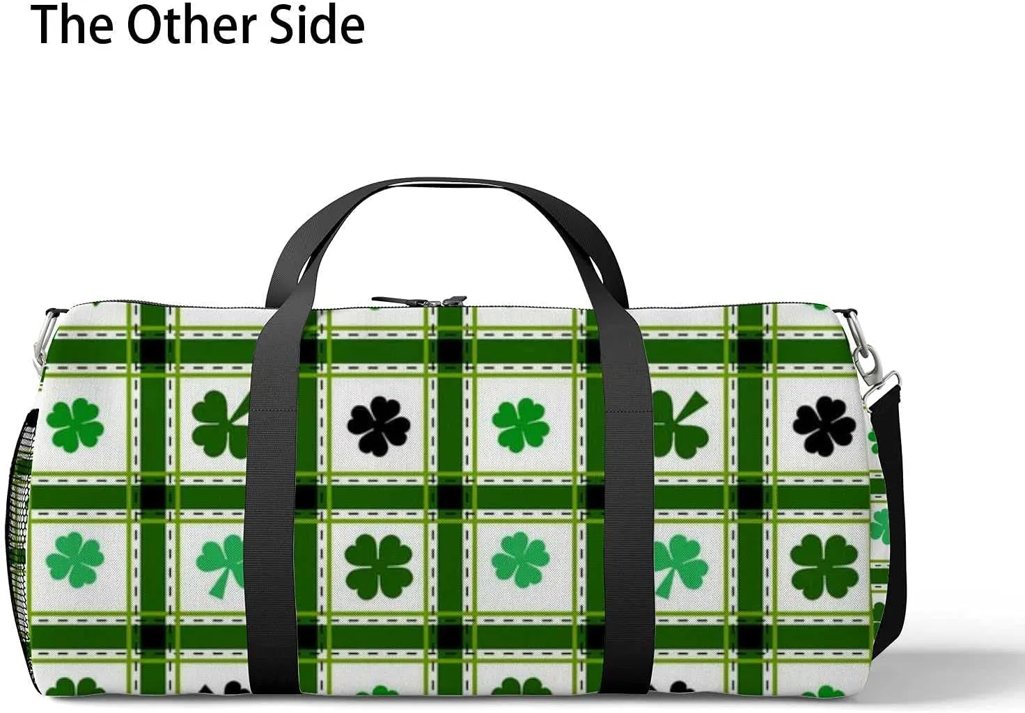 Sports Gym Bag for Women and Men Waterproof Pattern Saint Patricks Day Duffel Bag Lightweight Carryon Traveling Boarding Gripsack