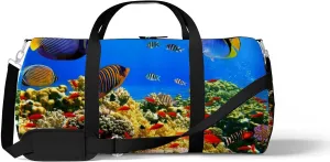 Sports Gym Bag for Women and Men Waterproof Photo Coral Colony Duffel Bag Lightweight Carryon Traveling Boarding Gripsack