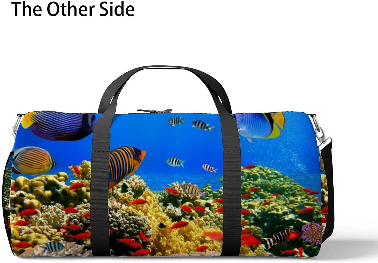 Sports Gym Bag for Women and Men Waterproof Photo Coral Colony Duffel Bag Lightweight Carryon Traveling Boarding Gripsack