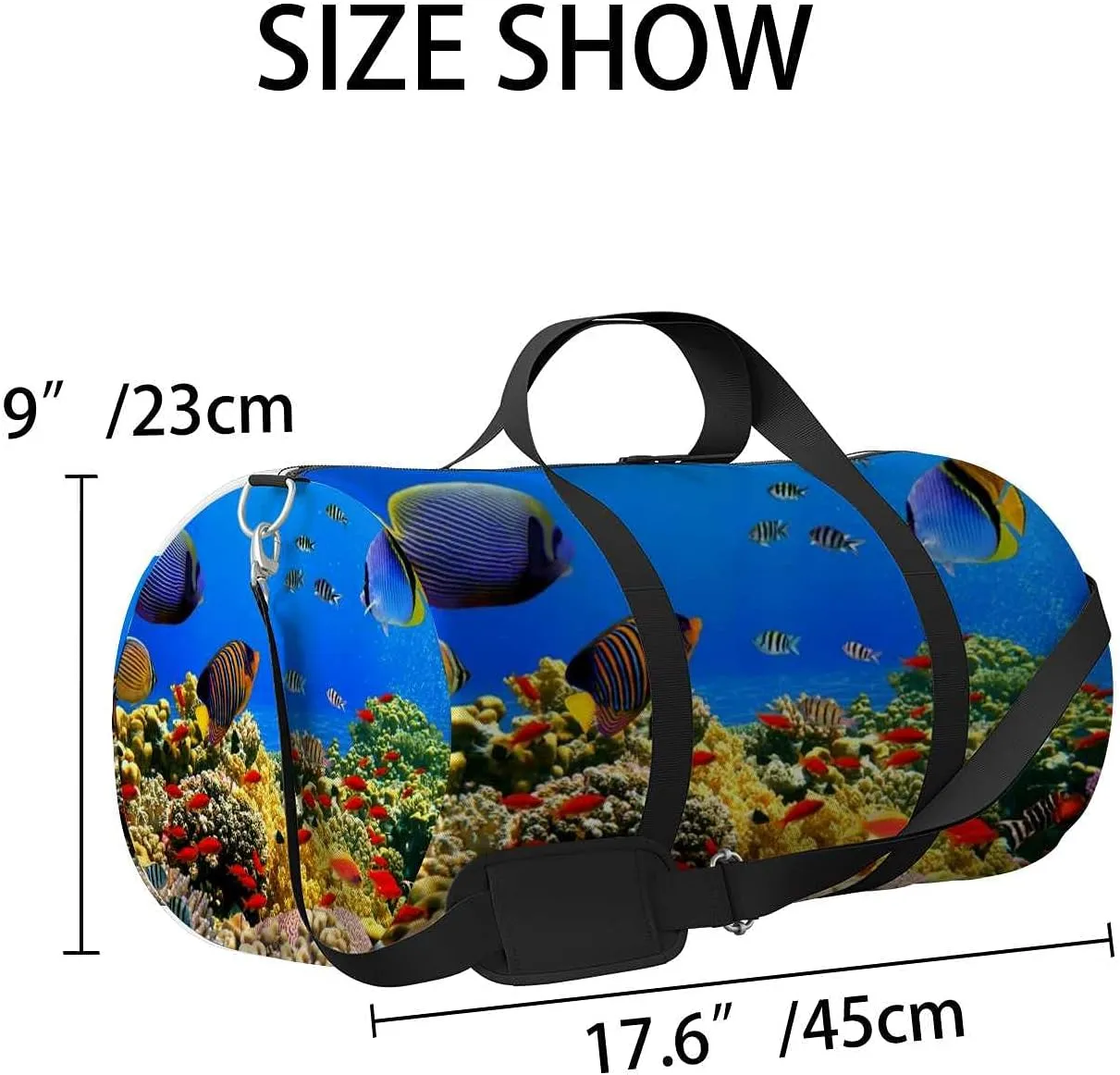 Sports Gym Bag for Women and Men Waterproof Photo Coral Colony Duffel Bag Lightweight Carryon Traveling Boarding Gripsack