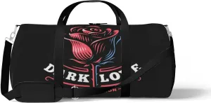 Sports Gym Bag for Women and Men Waterproof Red Rose Illustration Duffel Bag Lightweight Carryon Traveling Boarding Gripsack
