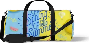 Sports Gym Bag for Women and Men Waterproof Spring Summer Lemon Duffel Bag Lightweight Carryon Traveling Boarding Gripsack