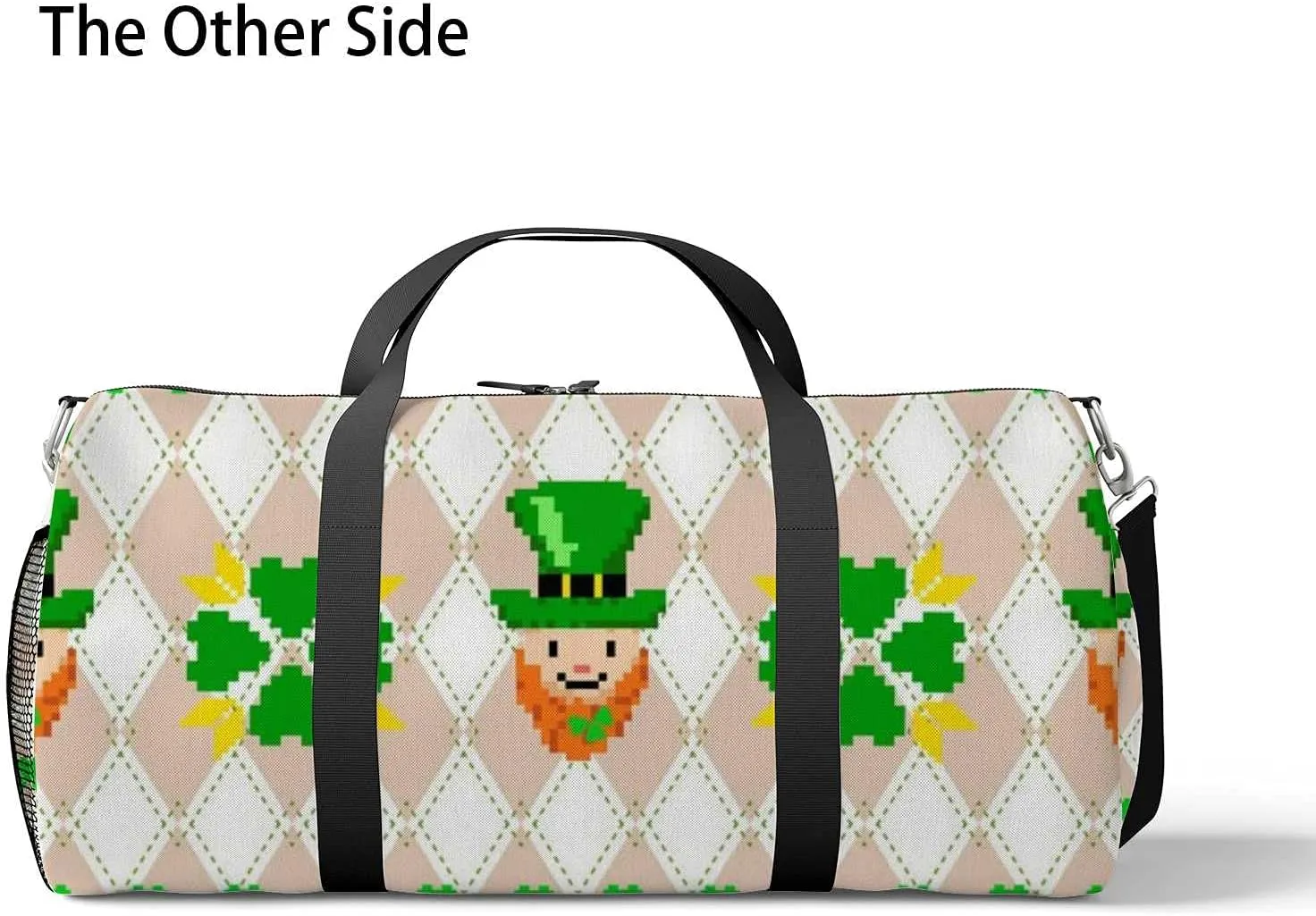 Sports Gym Bag for Women and Men Waterproof St-patricks Day Pattern Cute Duffel Bag Lightweight Carryon Traveling Boarding Gripsack