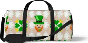 Sports Gym Bag for Women and Men Waterproof St-patricks Day Pattern Cute Duffel Bag Lightweight Carryon Traveling Boarding Gripsack