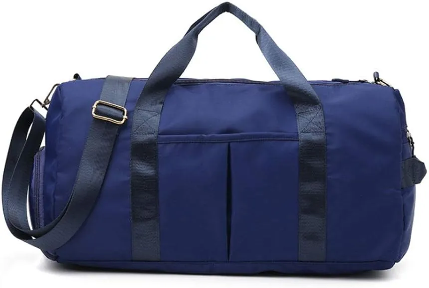 Sports Gym Bag With Shoe Bag Wet Bag Duffle Bag Waterproof Travel Bag for Women Men Blue 29L