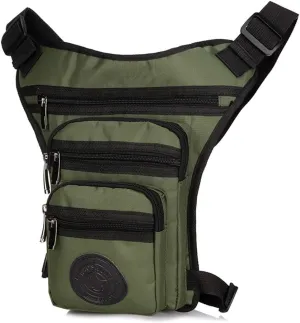 Sports Thigh Waist Bag Fanny Pack Racing Tactical Drop Leg Bag Waterproof Motorcycle Outdoor Bag Travel Hiking Climbing Cycling Shoulder Portable Bags (Army Green)