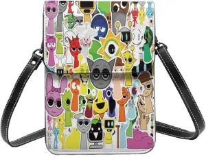 Sprunki Cell Phone Purse Crossbody Bag for Outdoor Travel Sports Camping Hiking Shoulder Bags