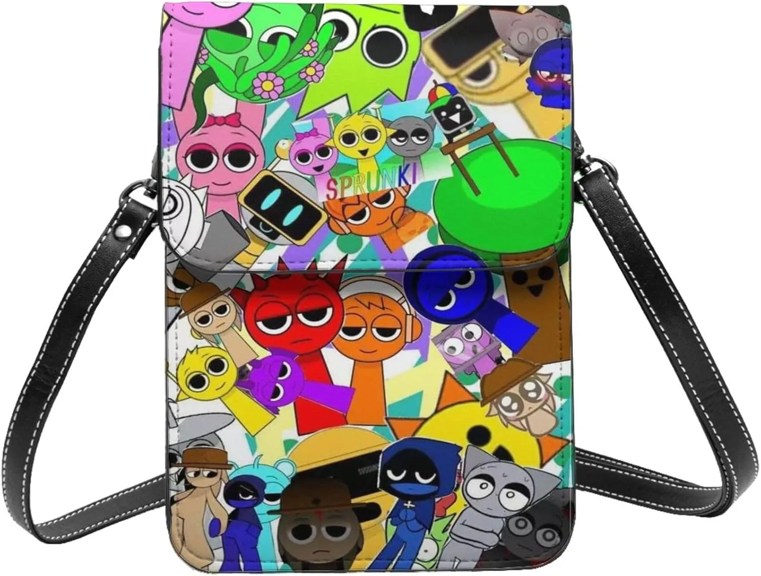 Sprunki Cell Phone Purse Crossbody Bag for Outdoor Travel Sports Camping Hiking Shoulder Bags