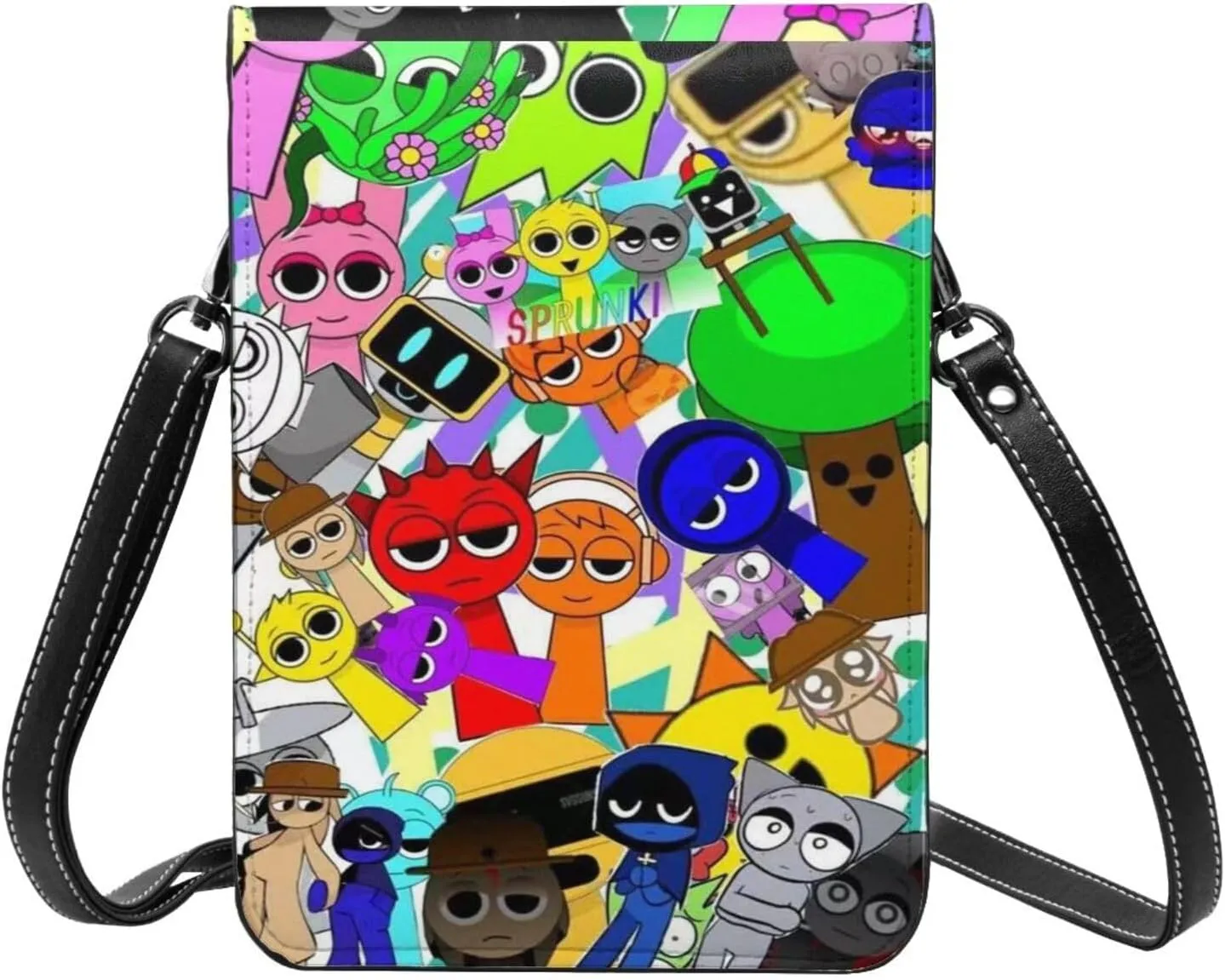 Sprunki Cell Phone Purse Crossbody Bag for Outdoor Travel Sports Camping Hiking Shoulder Bags