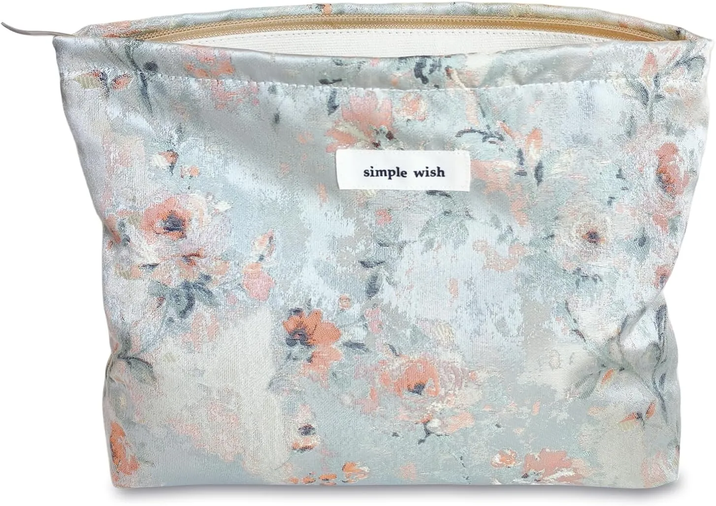 STARDW Aesthetic Floral Makeup Bag Cute Small Cosmetic Bags for Women Girls, Travel Toiletry Bag Large Capacity Zipper Makeup Pouch, Purse Organizer Pouches (Aesthetic Roses)