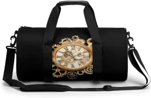 Steampunk Style Clocks Novelty Large Duffel Bag Lightweight Gym Bag Travel Tote Bags