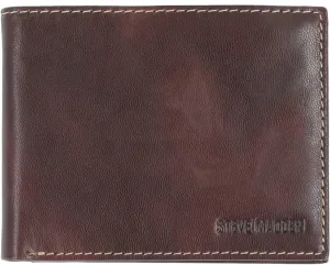 Steve Madden Men's Slim Leather Wallet with Extra Capacity Attached Flip Pockets