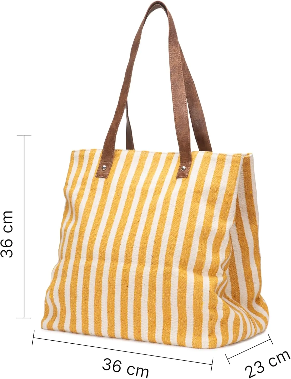 Sturdy & Long Lasting Stripe Three Pocket Bag|Multipurpose Tote Bag|Dimension - 36x36x23|Capacity - 30L