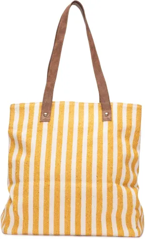 Sturdy & Long Lasting Stripe Three Pocket Bag|Multipurpose Tote Bag|Dimension - 36x36x23|Capacity - 30L