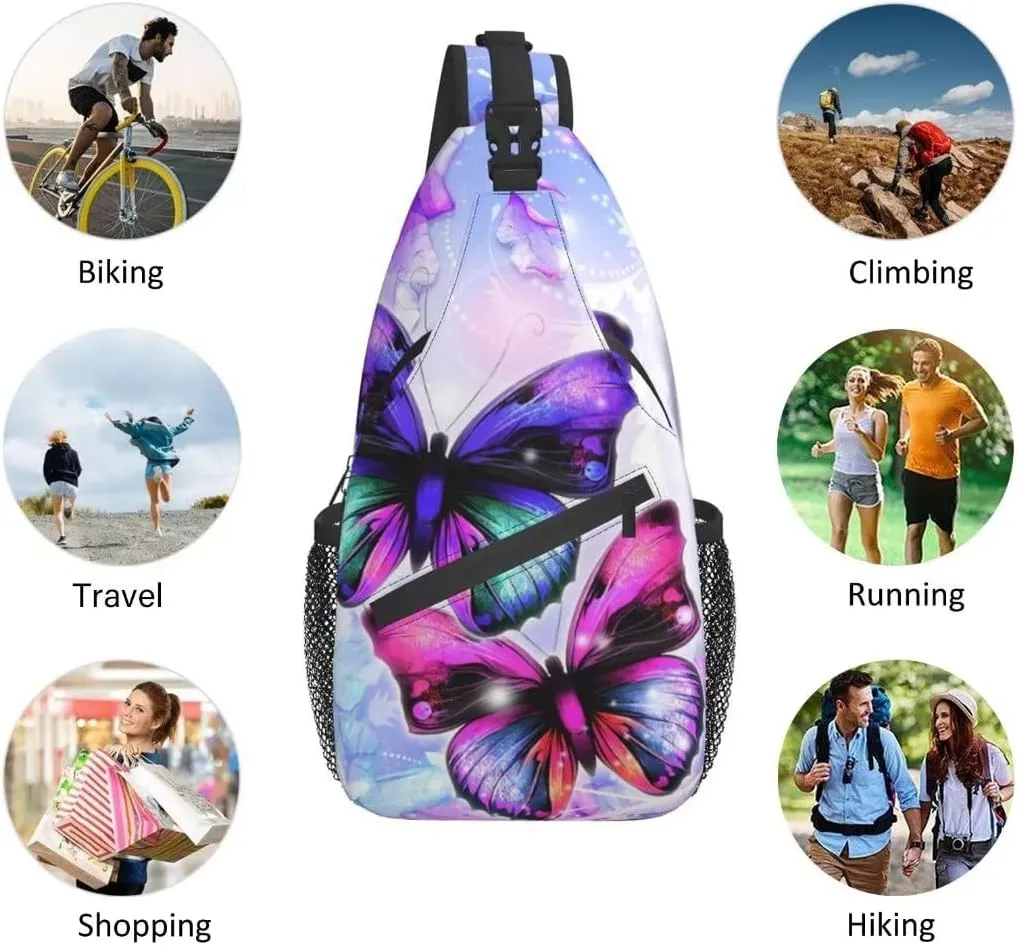 Stylish Chest Sling Bag Crossbody Shoulder Backpack Adjustable Lightweight Travel Hiking Casual Daypack Unisex