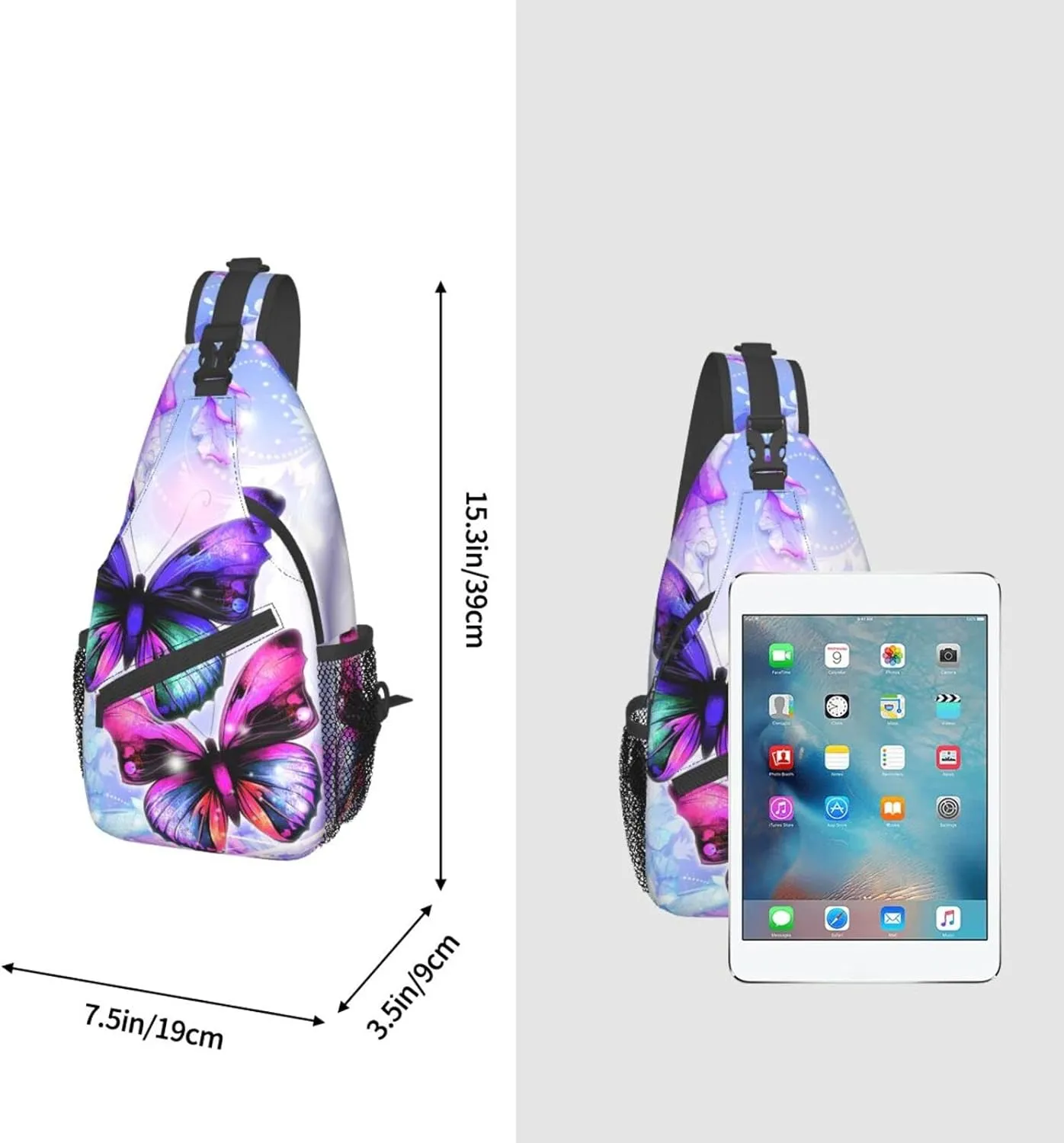 Stylish Chest Sling Bag Crossbody Shoulder Backpack Adjustable Lightweight Travel Hiking Casual Daypack Unisex