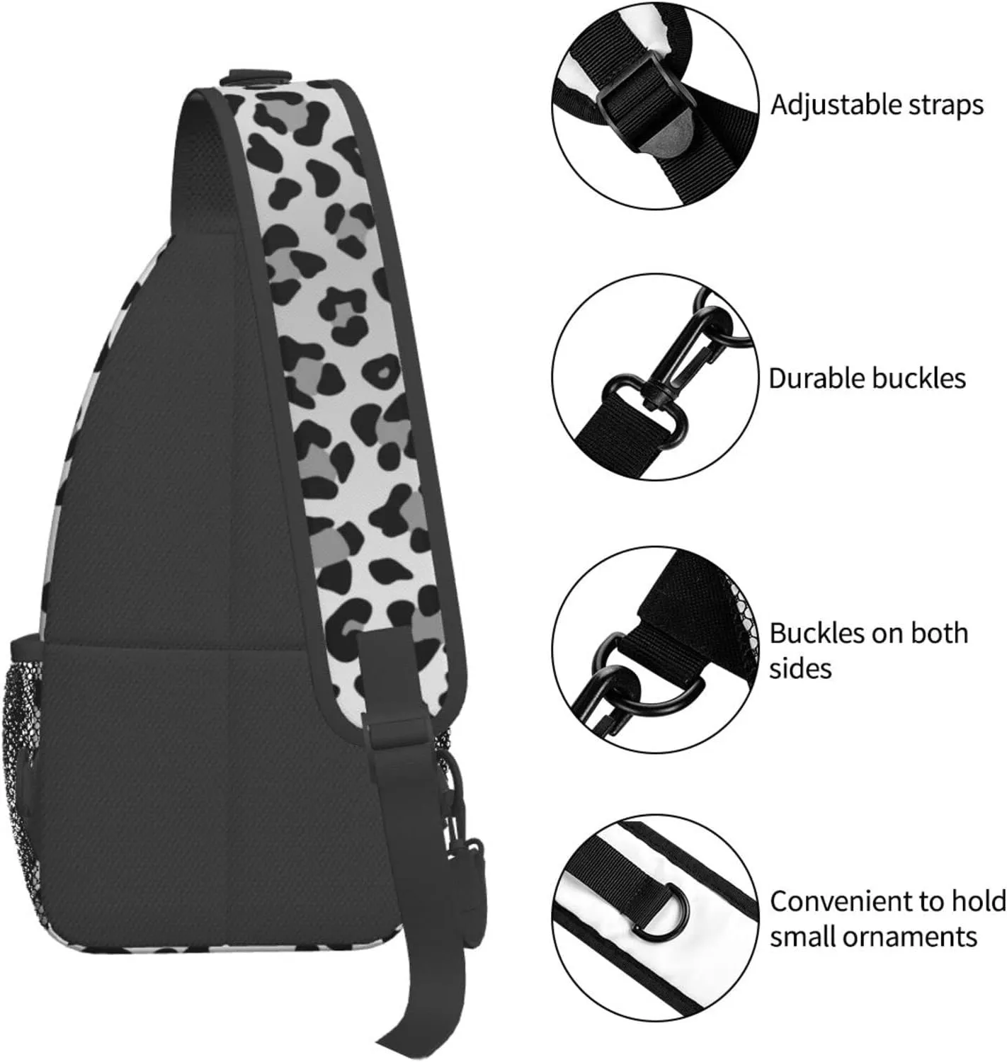 Stylish Chest Sling Bag Crossbody Shoulder Backpack Adjustable Lightweight Travel Hiking Casual Daypack Unisex