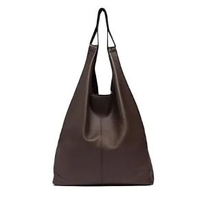 Stylish Genuine Leather Bucket Hobo Shoulder Bag - Spacious, Versatile, Soft, Durable, and Fashionable - Free Shipping (Brown)