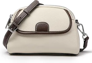 Stylish Ladies Square Crossbody Bag Large Capacity Leather Wallet with Adjustable Shoulder Strap