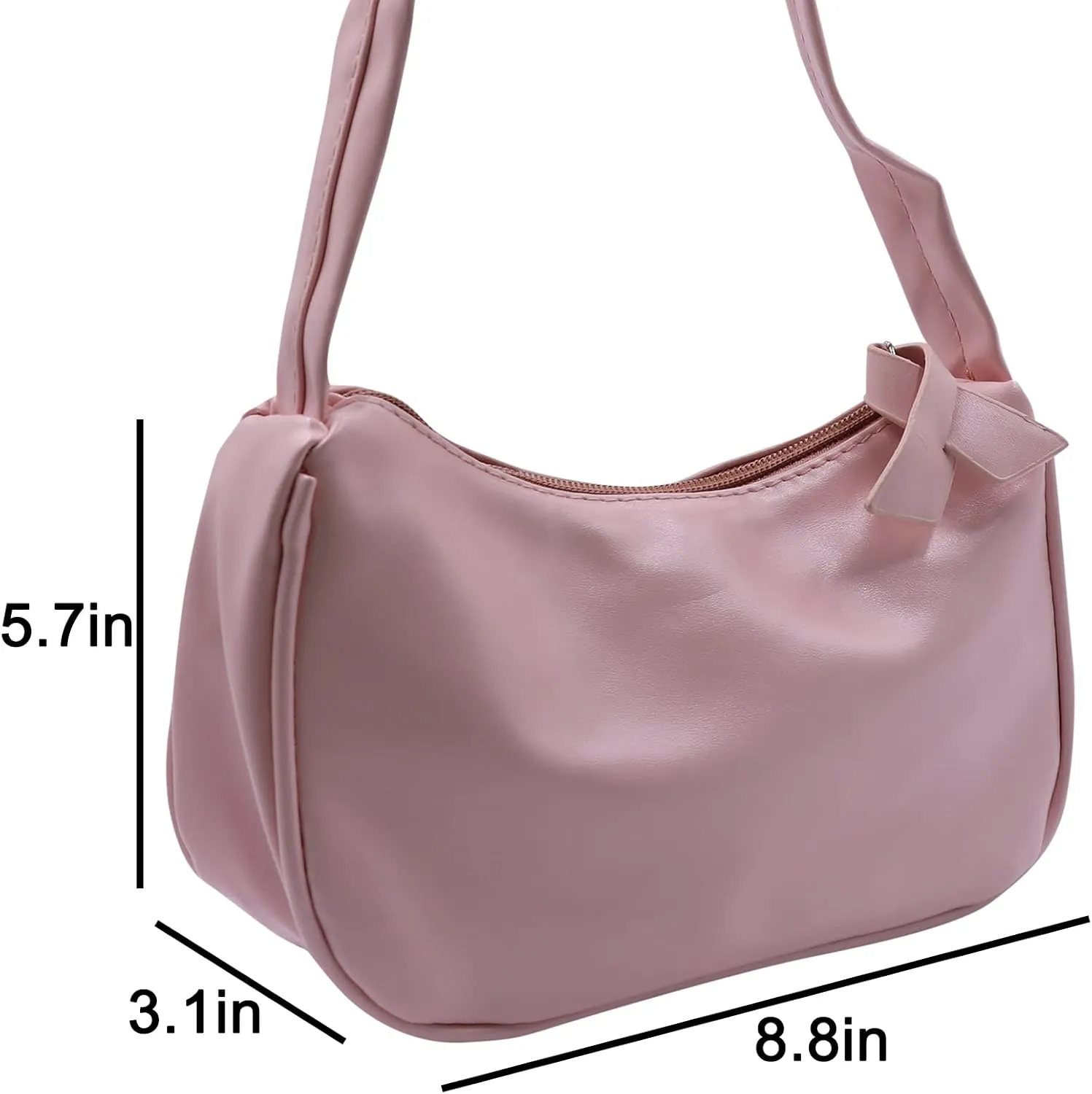 Suillty Women Vintage Underarm Shoulder Bag PU Leather Small Tote Wallet Handbag Clutch Purse