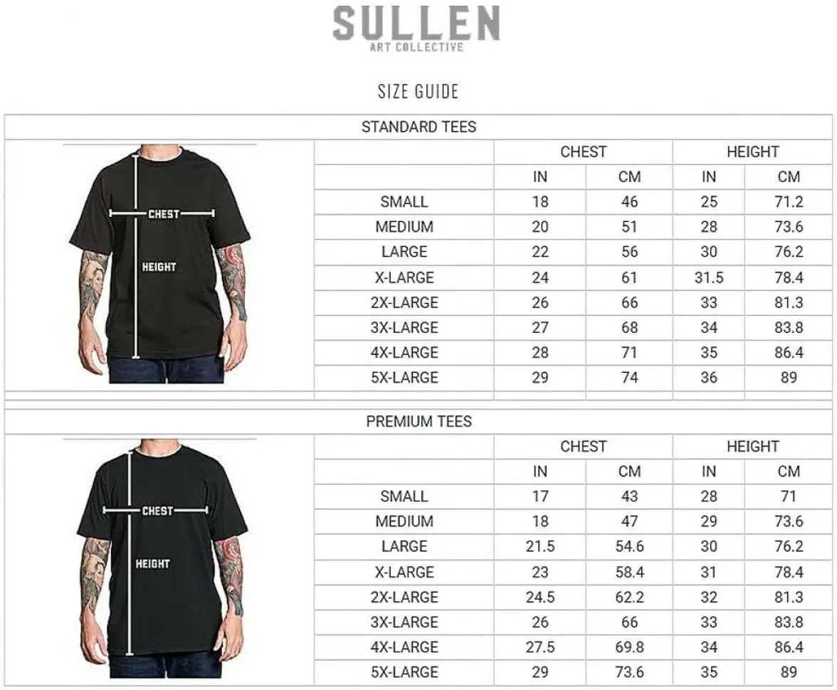Sullen Men's Summer Tank Tattoo Lifestyle Graphic Art Sleeveless Soft Premium Tank Top
