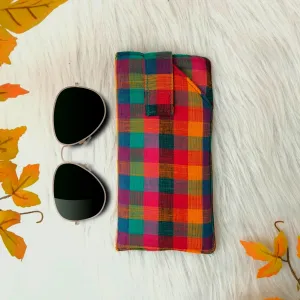 Sunglass Pouch Madras Checks Design