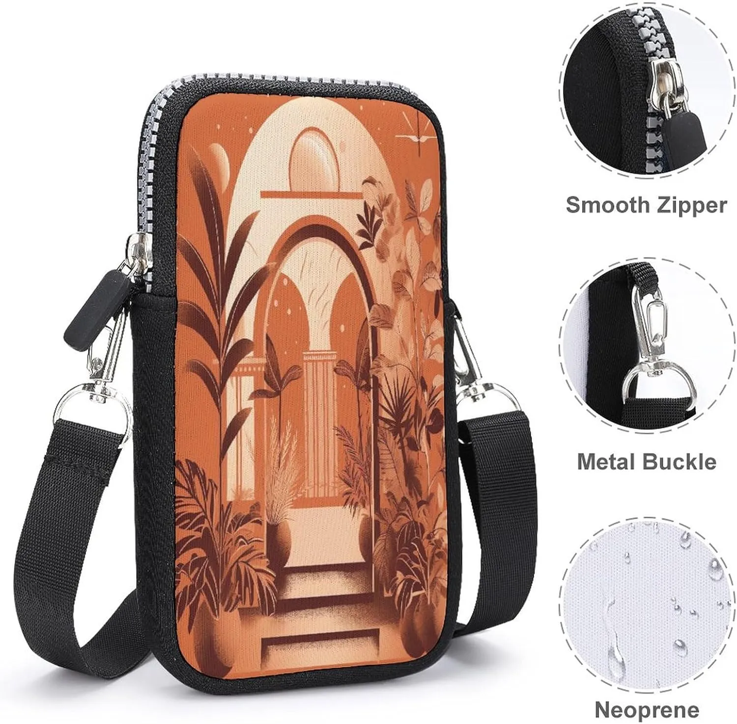 Sunny Arch Small Crossbody Bag for Women,Lightweight Mini Shoulder Bag Wallet Cell Phone Purse For Running,Travel,Commuting