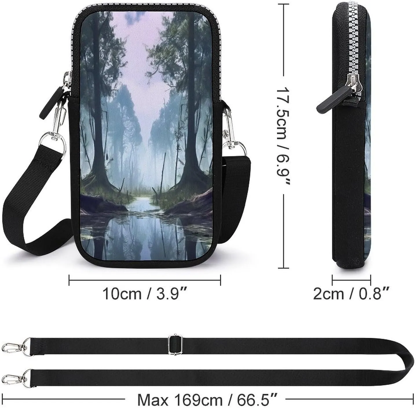 Sunny Arch Small Crossbody Bag for Women,Lightweight Mini Shoulder Bag Wallet Cell Phone Purse For Running,Travel,Commuting