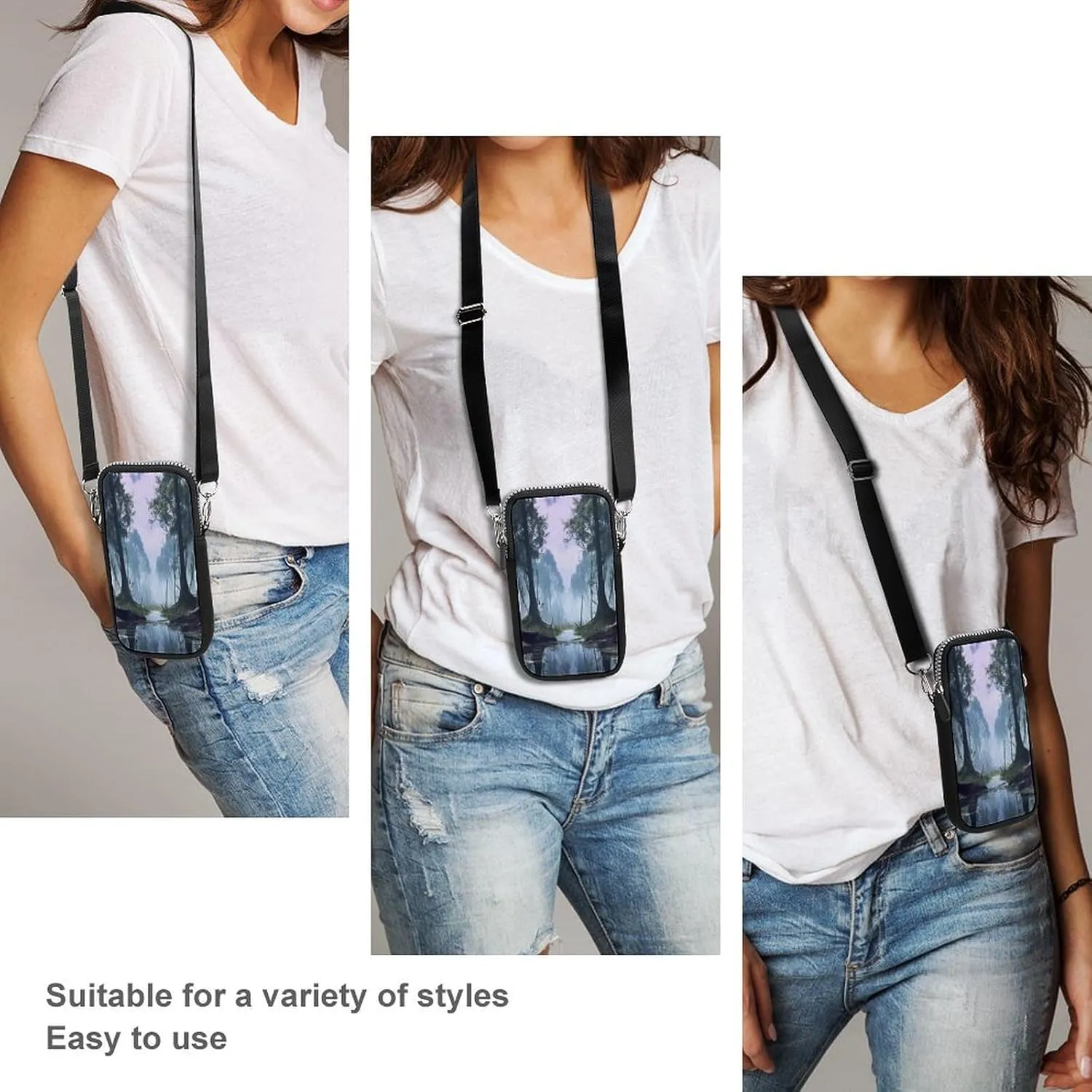 Sunny Arch Small Crossbody Bag for Women,Lightweight Mini Shoulder Bag Wallet Cell Phone Purse For Running,Travel,Commuting
