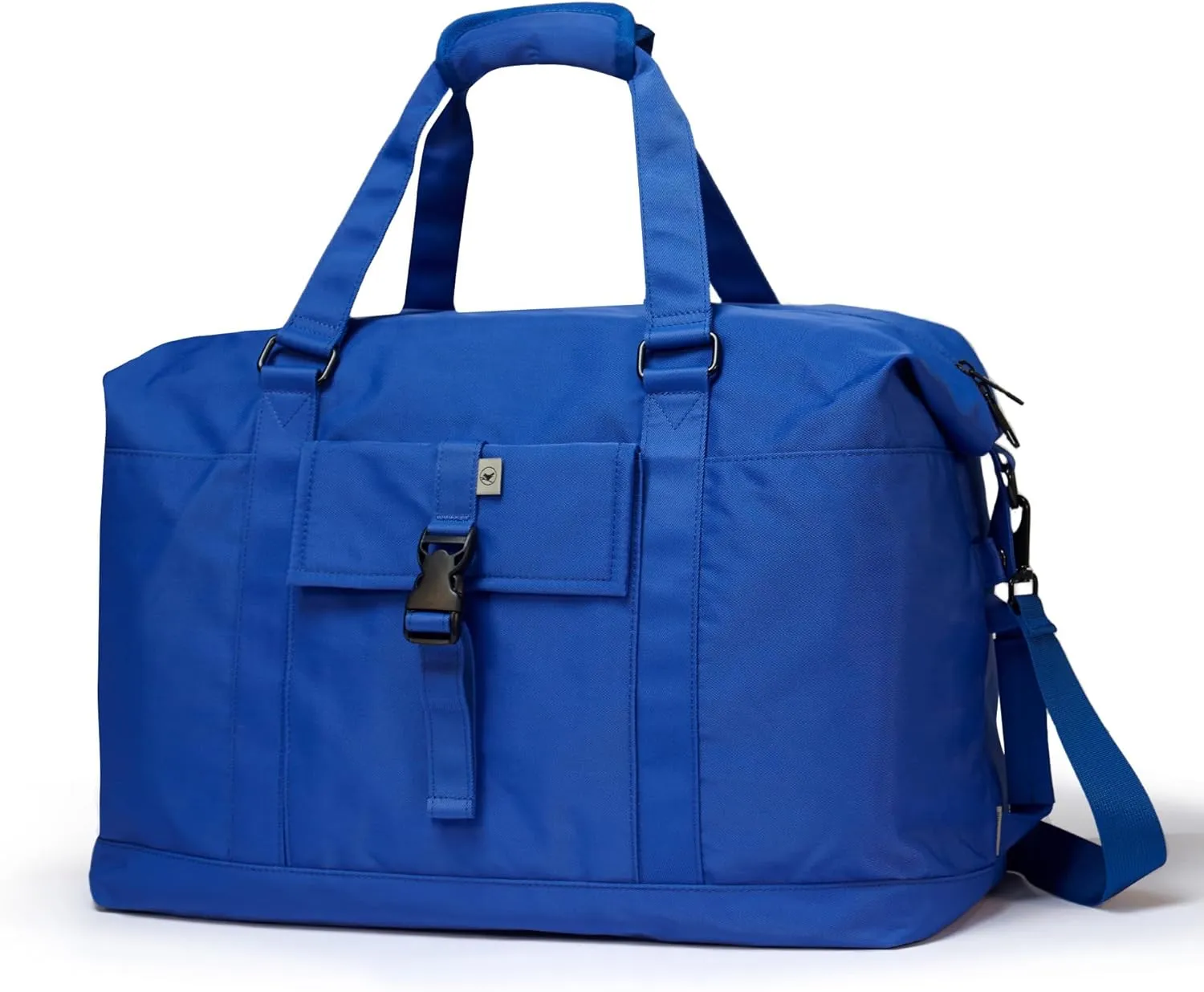 SUNNY BIRD Duffel with Utility Pouch, 40L Weekender Overnight Bag with Shoe Compartment for Travel and Sports (Blue)