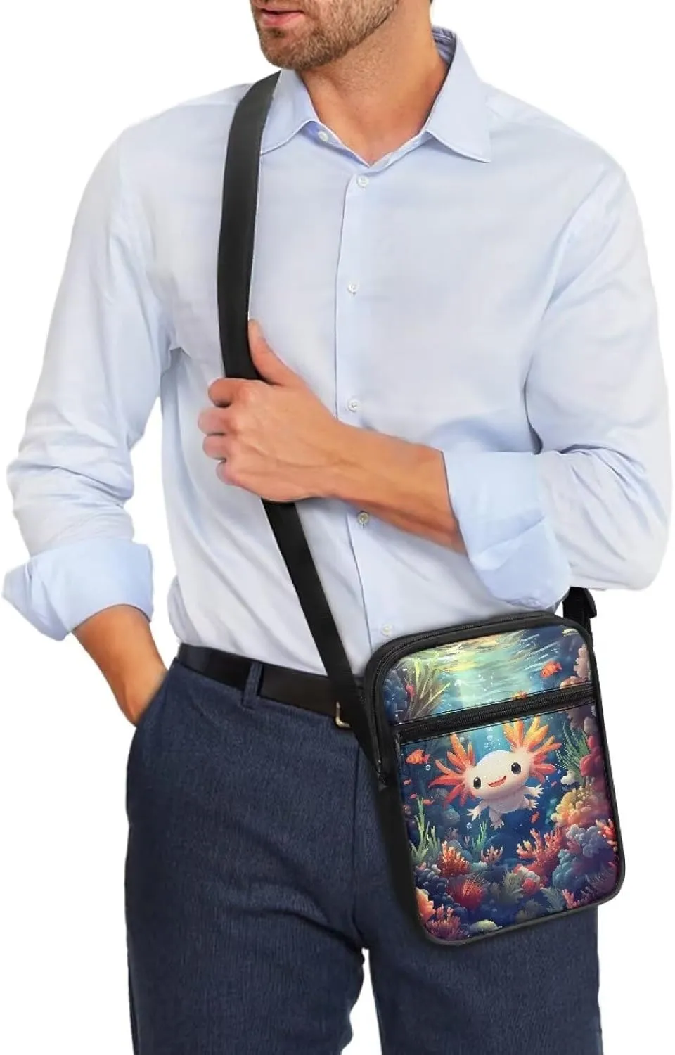 Suobstales Crossbody Bag for Women Men, Small Sling Pack Handbag for Work Business, Lightweight Messenger Shoulder Travel Bag