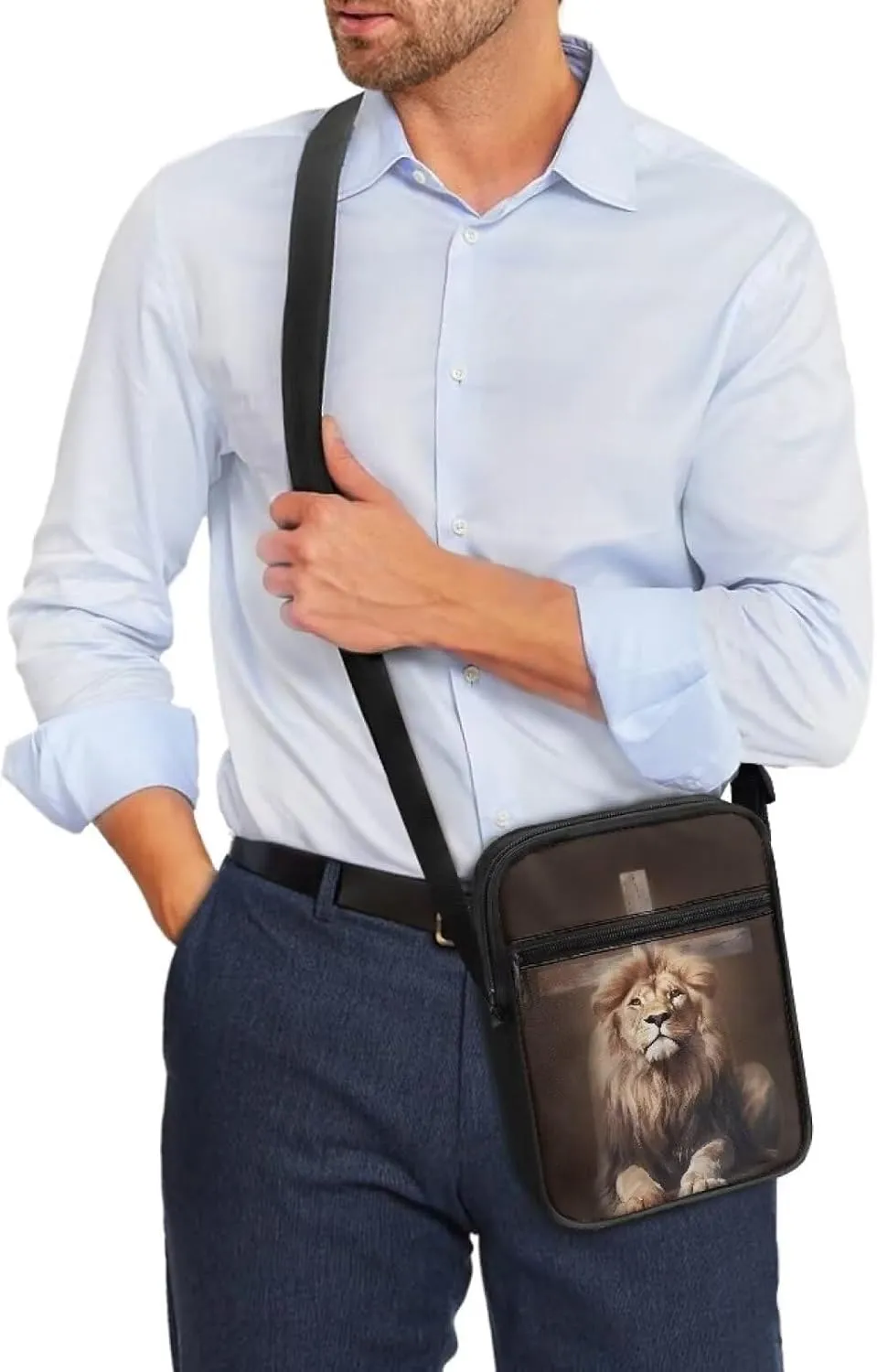 Suobstales Crossbody Bag for Women Men, Small Sling Pack Handbag for Work Business, Lightweight Messenger Shoulder Travel Bag