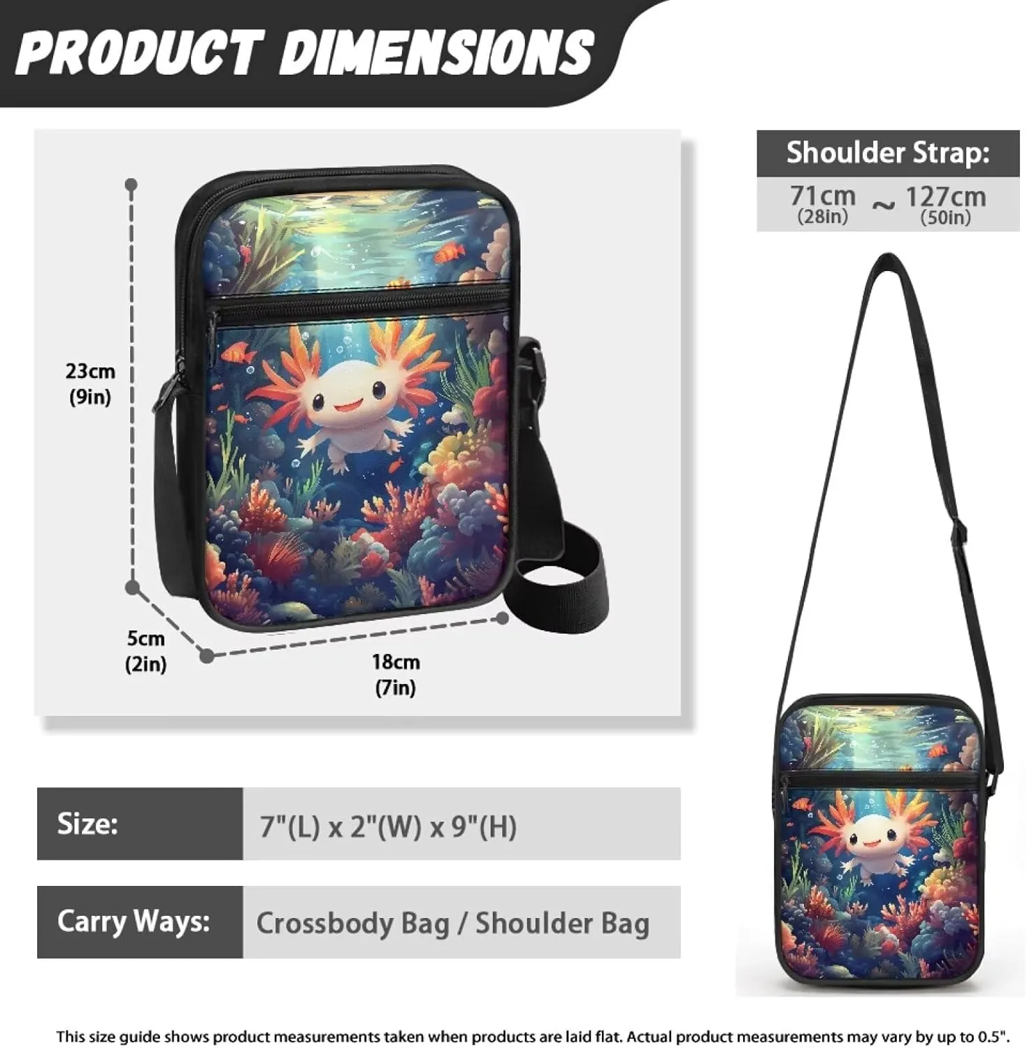 Suobstales Crossbody Bag for Women Men, Small Sling Pack Handbag for Work Business, Lightweight Messenger Shoulder Travel Bag