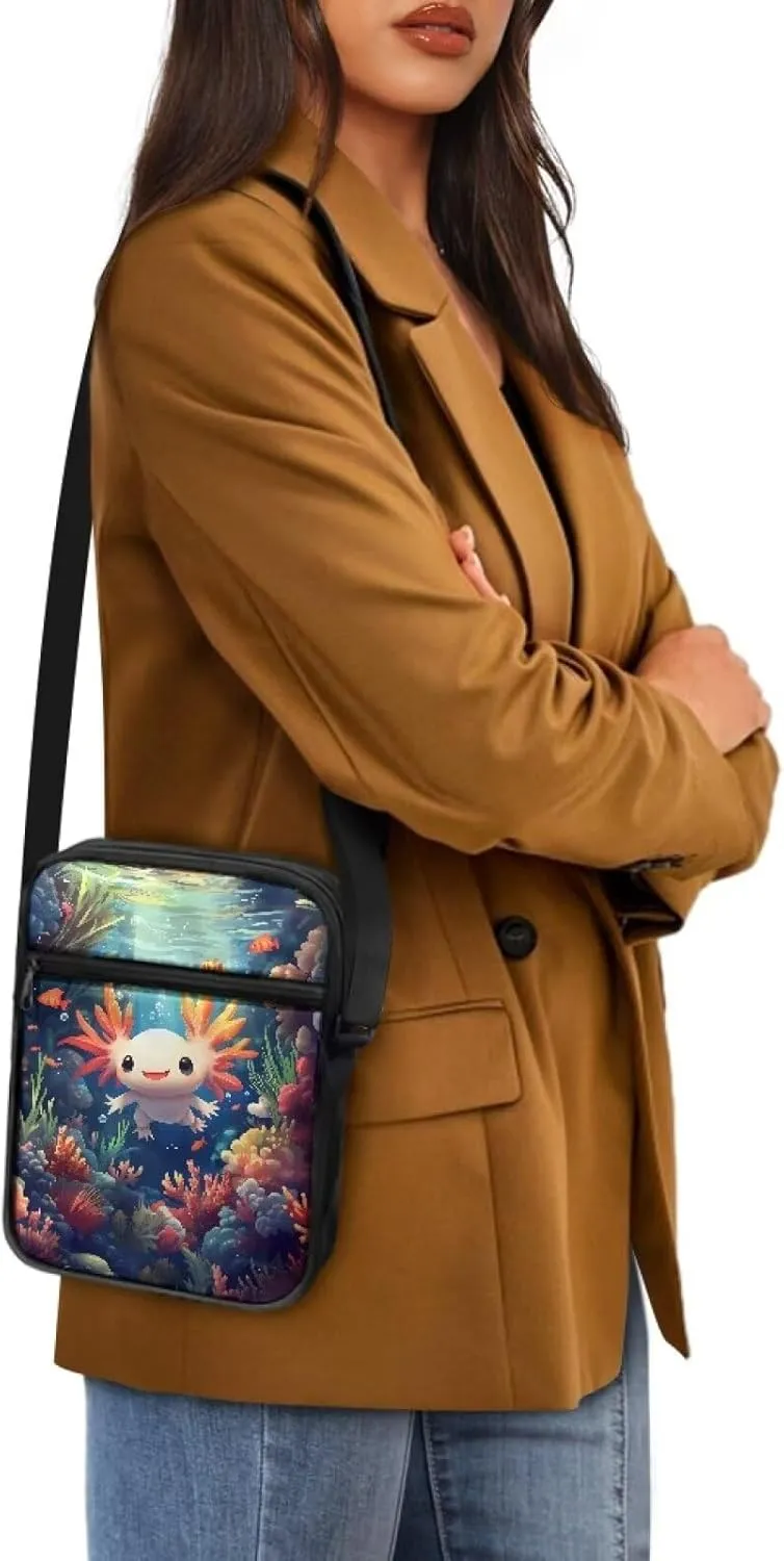 Suobstales Crossbody Bag for Women Men, Small Sling Pack Handbag for Work Business, Lightweight Messenger Shoulder Travel Bag