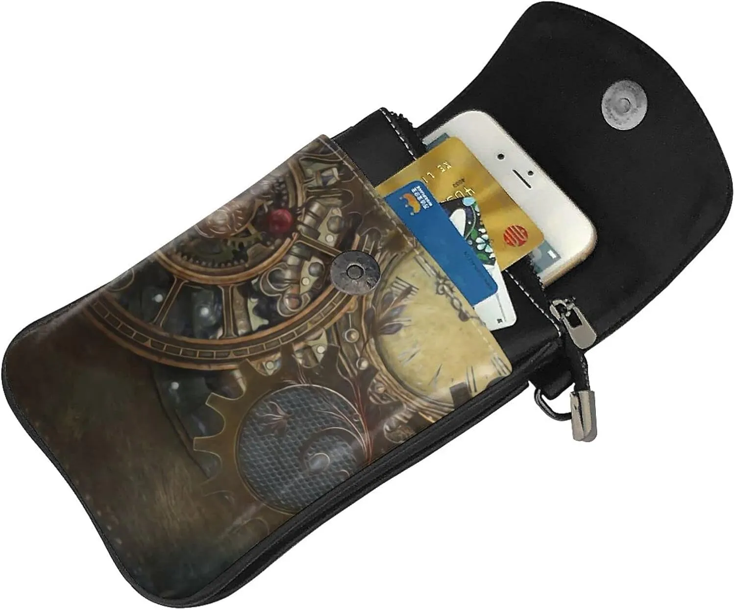 SWEET TANG Small Crossbody Phone Bag Ani-Theft Small Leather Shoulder Bag Adjustable Strap