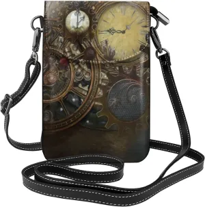 SWEET TANG Small Crossbody Phone Bag Ani-Theft Small Leather Shoulder Bag Adjustable Strap