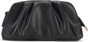 SWEETV Dressy Vegan Leather Clutch Purse for Women Formal, Soft Pleated PU Evening Clutch for Weddings, Proms, Cocktail-Gemma