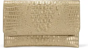SWEETV Evening Clutch Purses for Women Elegant Wristlet Wallets Crocodile Pattern PU Leather Cross body Purse Formal/Wedding
