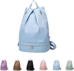 Swimming Bag Dry Wet Separation Female Sports Fitness Backpack Waterproof Travel Storage Yoga Blue
