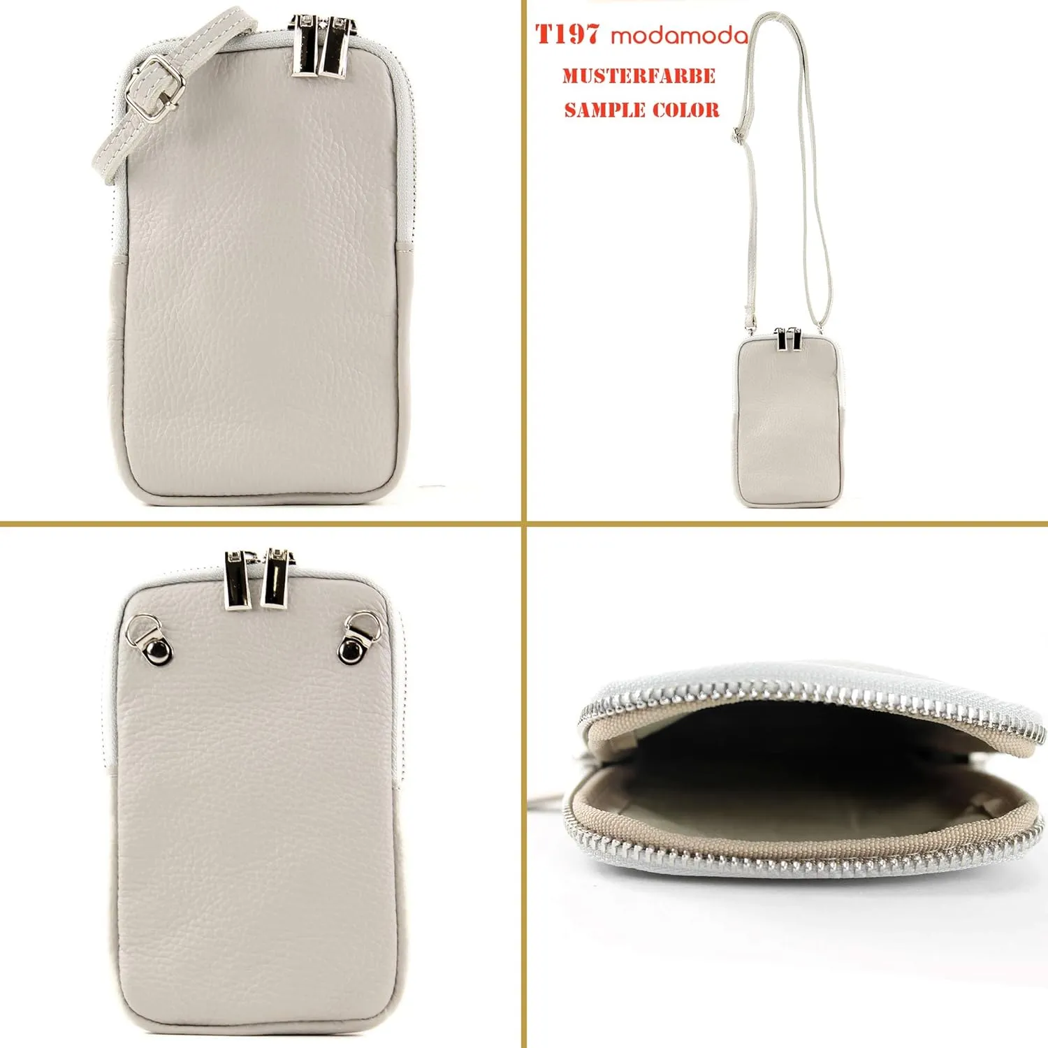 T197 - Italian leather shoulder bag mobile phone bag small
