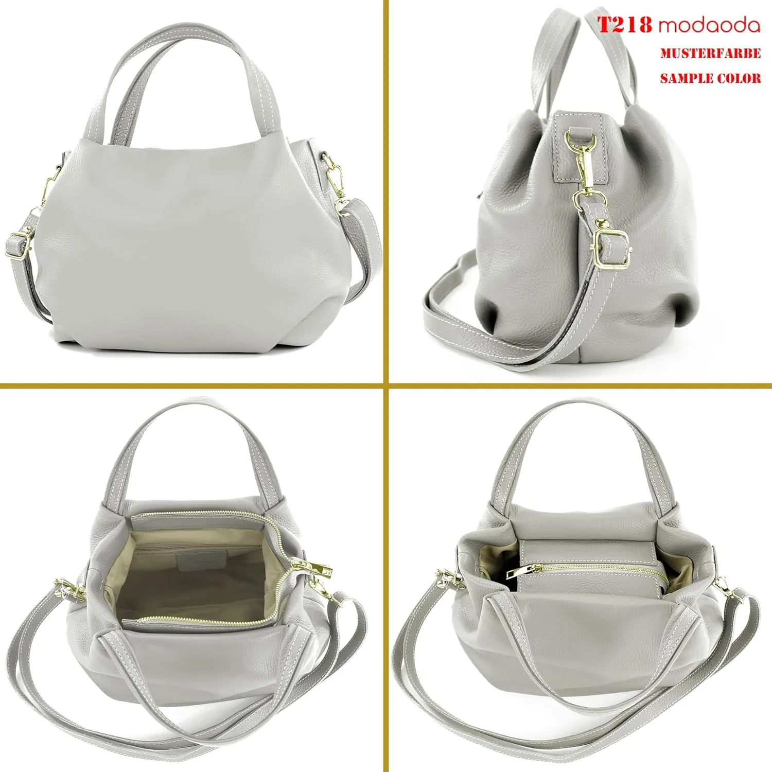 T218 - italian women's small handle bag made of leather