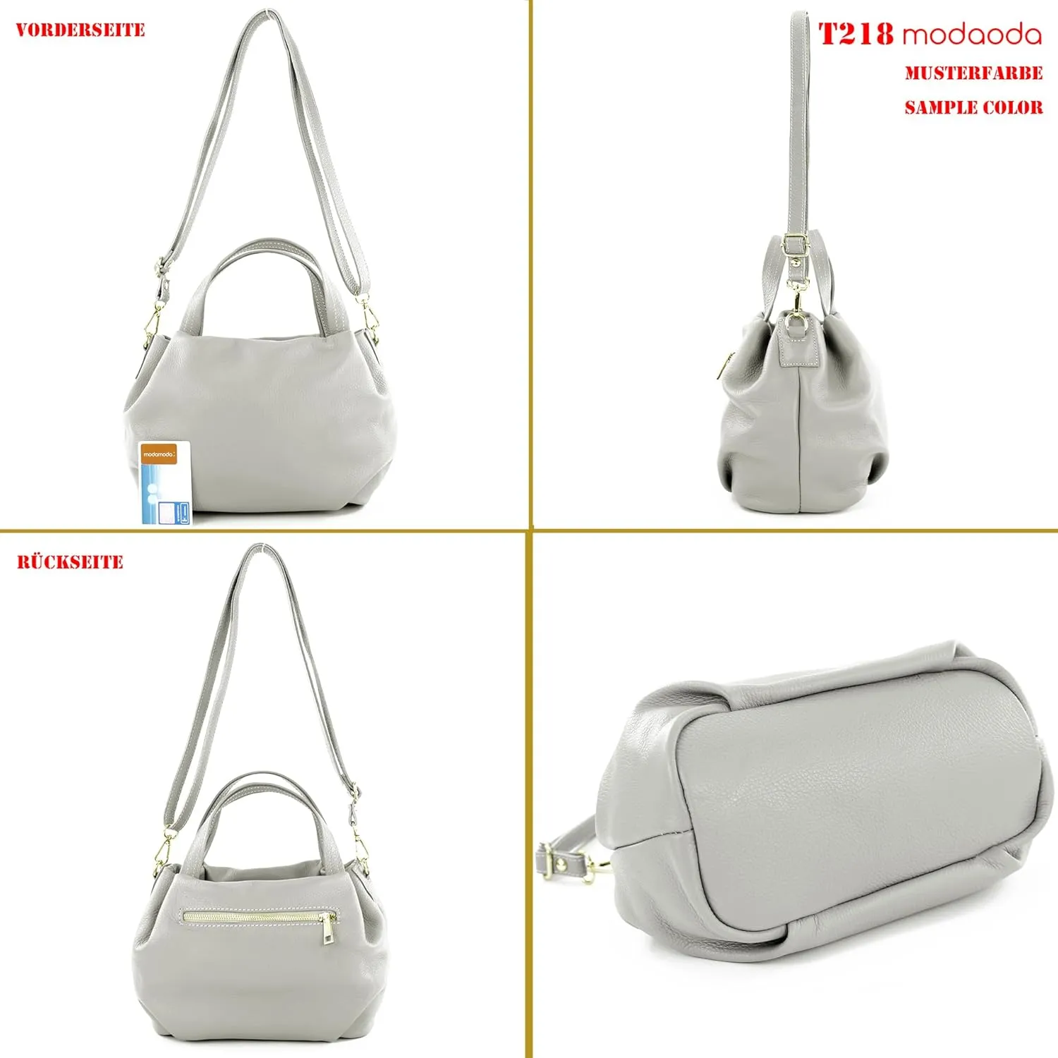T218 - italian women's small handle bag made of leather