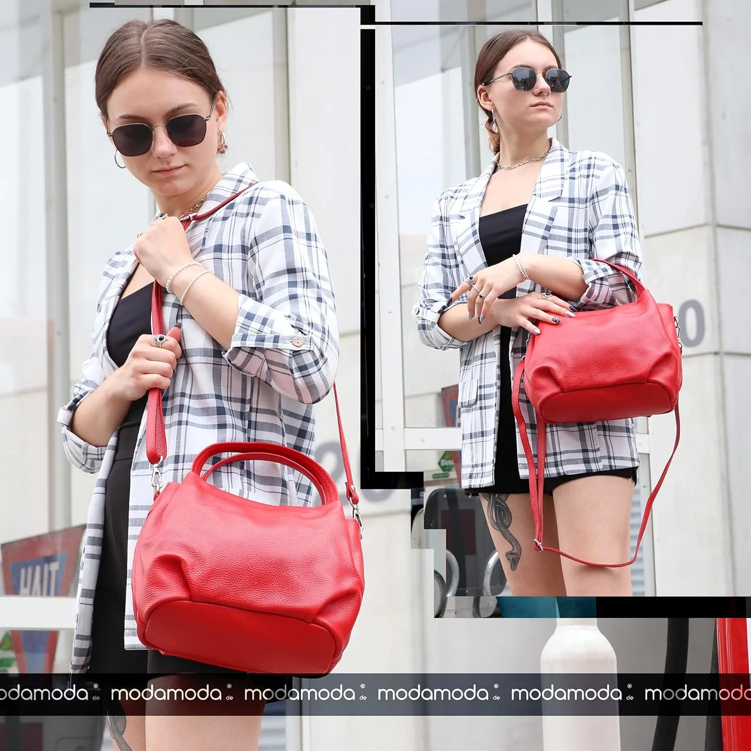 T218 - italian women's small handle bag made of leather