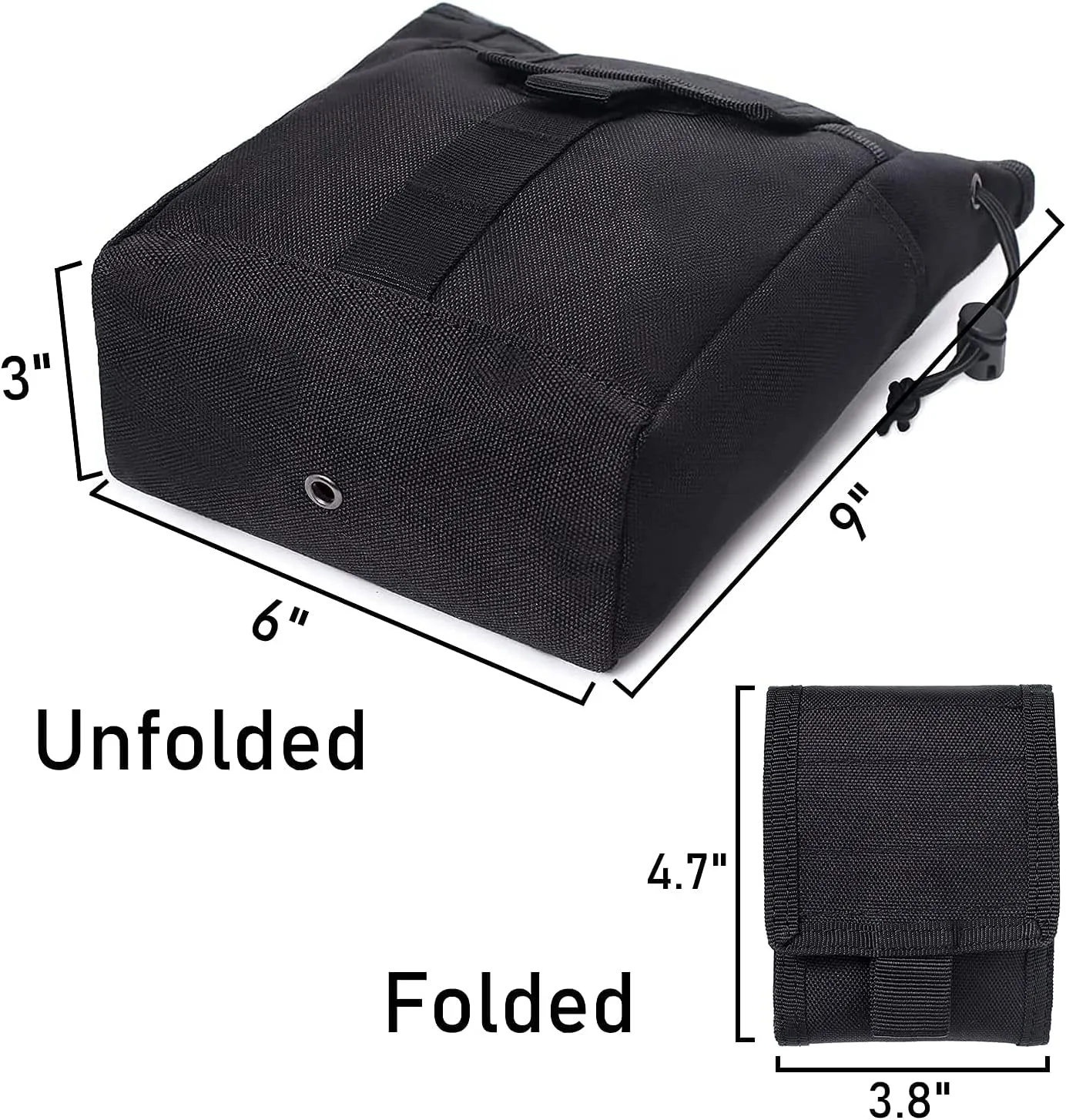 Tactical Molle Dump Pouch Folding Drawstring Magazine Ammo Pouch Military Utility Belt Pouch