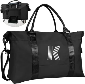 Teacher Appreciation Gifts for Women, Initial Travel Duffel Bag,Personalized Weekender Bag， Monogram Overnight Bag Gift for Her,Tween Girls Gifts Daughter Gifts Niece Gifts (Letter K)