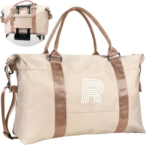 Teenage Girl Stuff, Initial Travel Duffel Bag, Gym Bag, Duffel Bag,Personalized Weekender Bag，Monogram Overnight Bag Birthday Gifts for Women Mom Her Girlfriend Gifts (Letter R)