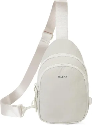 Telena Sling Bag for Women Crossbody Bags Fashion Fanny Pack Cross Body for Travel Hiking Cycling 0-Beige