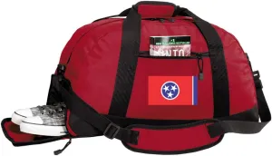 Tennessee Duffle Bags - Tennessee Flag Gym Bag w/SHOE POCKETS
