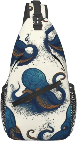 Tentacles octopus Sling Bag for Men Women Crossbody Chest Bag Sling Backpack Travel Hiking Daypack Outdoor